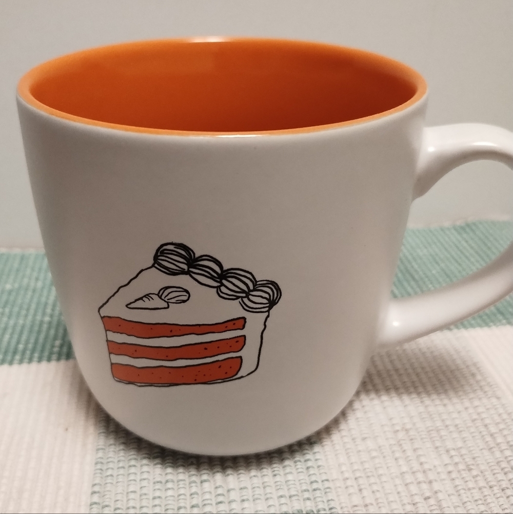 Orange and White Cake Design Mug